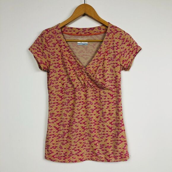 Columbia Women's Omni Freeze Short Sleeve V Neck Tee Shirt Advance Cooling XS - Picture 1 of 5